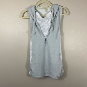 Racer back hooded athletic top